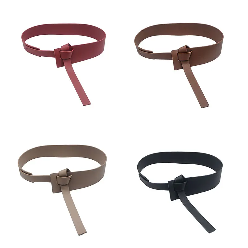 Женский широкий ремень из искусственной кожи декоративный пояс с узлом |