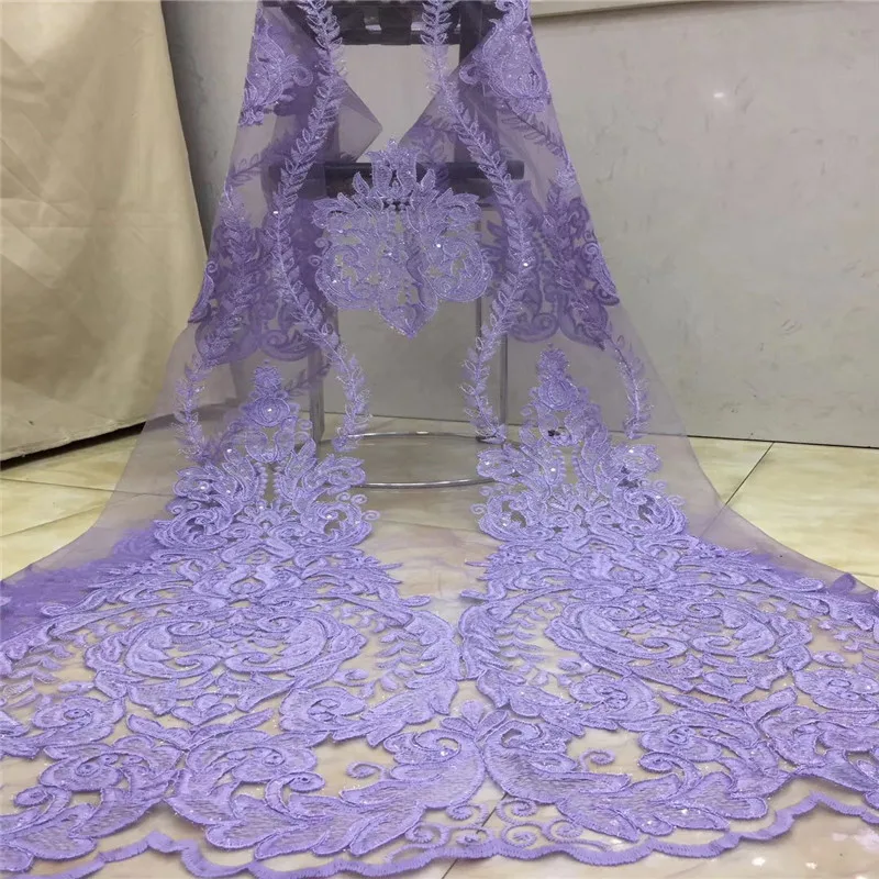 Новейшая нигерийская Тюлевая кружевная ткань 2020 Белая французская сетчатая с