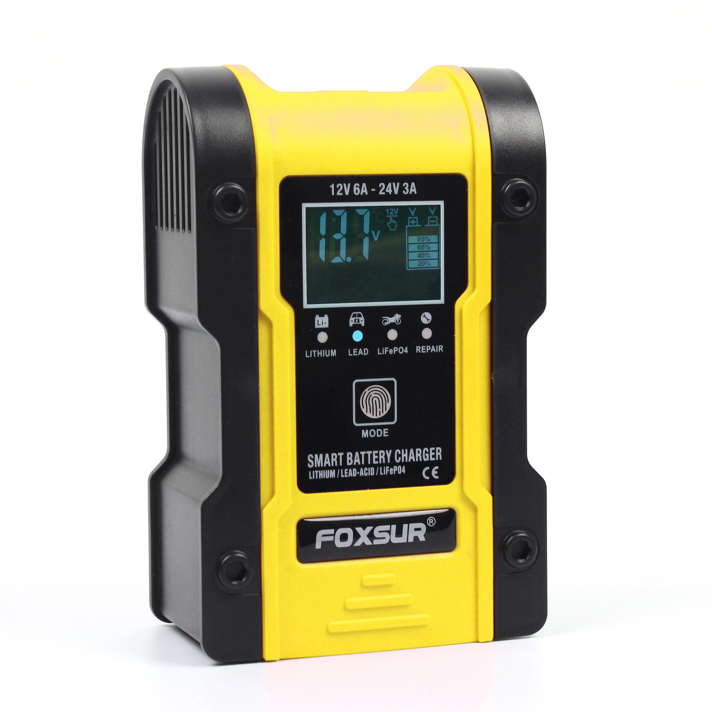 Автомобильный Батарея Зарядное устройство 12/24V сенсорный Экран импульсный