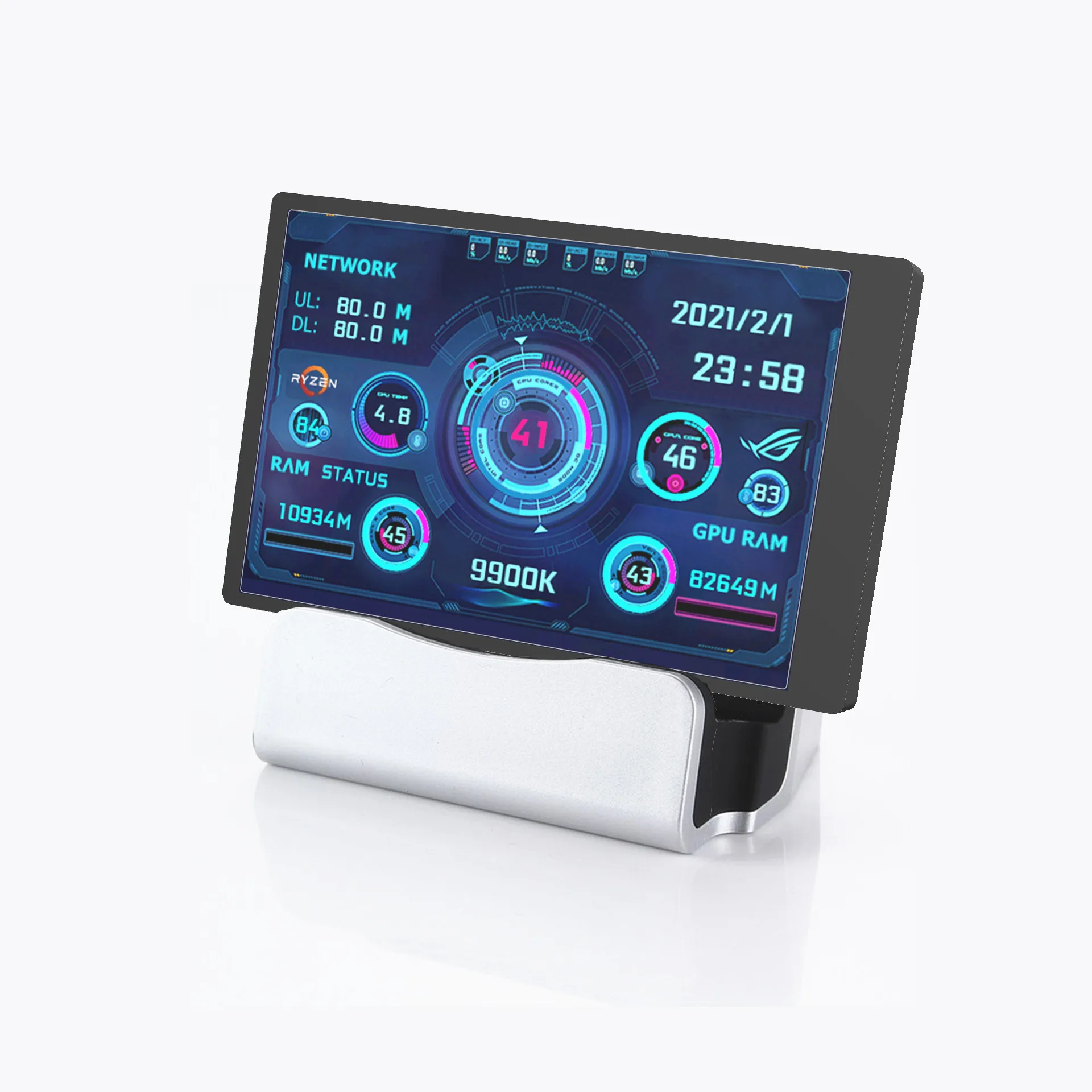 Polegada Ips Tipo-c Tela Secundária Computador Monitor Cpu Gpu Ram Hdd Usb Display para Livremente Aida64 3.5 Acessórios p/ quadro de demonstração
