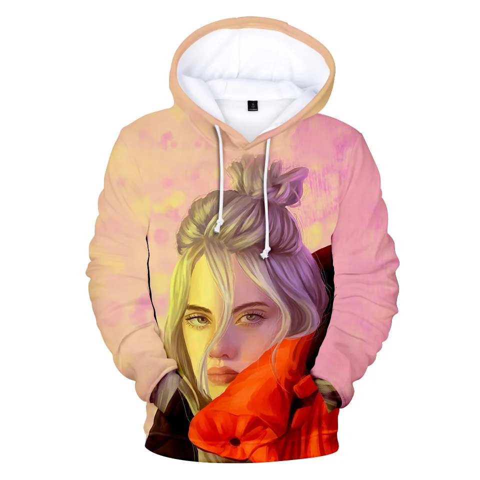 Горячая Распродажа певица Билли эйлиш толстовки с принтом для мужчин/женщин