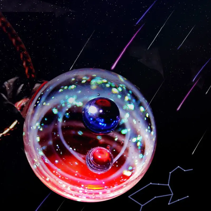 10 Type Glass Bead Planets Pendant Necklace Creative Galaxy Rope Chain Solar System Design for Women Valentine's Gift | Дом и сад
