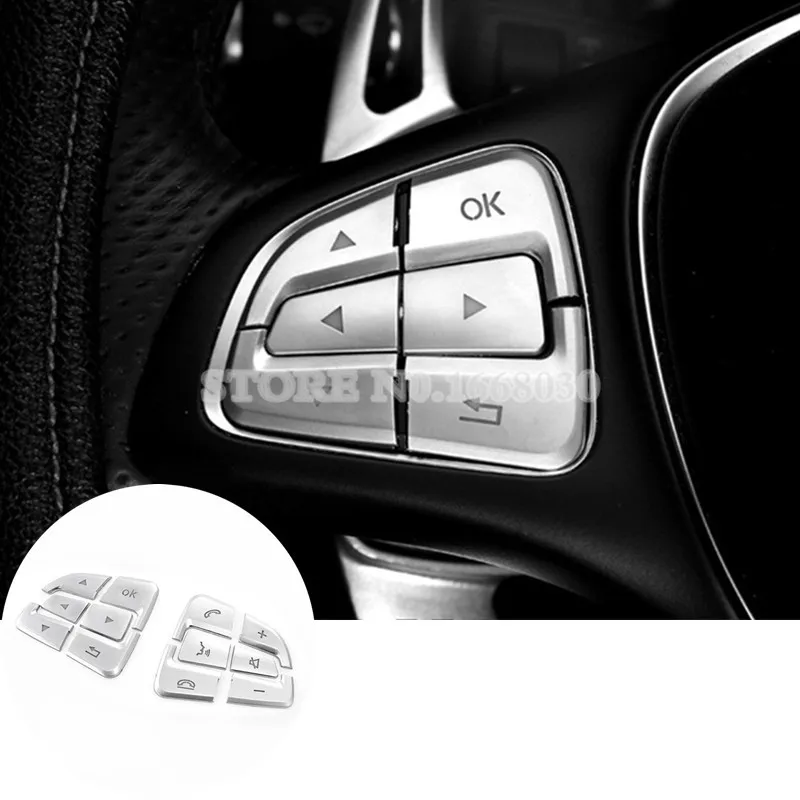 

Внутренняя отделка кнопки рулевого колеса 12 шт. для Benz GLS Class X166 2016-2019, автомобильные аксессуары, украшение интерьера автомобиля