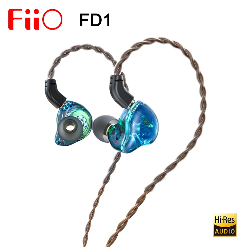 Динамический блок Hifi FiiO FD1 с бериллиевым покрытием съемный кабель наушники