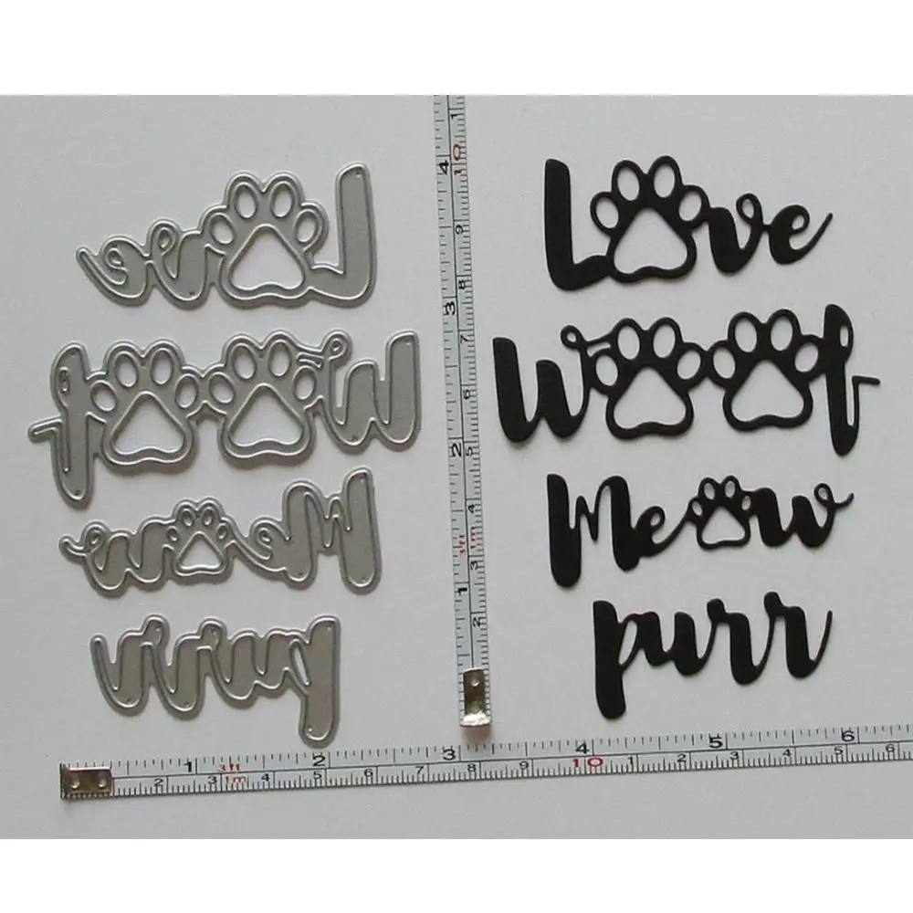 2019 новые буквы с принтом собачьей лапы металлические Вырубные штампы Прошитые