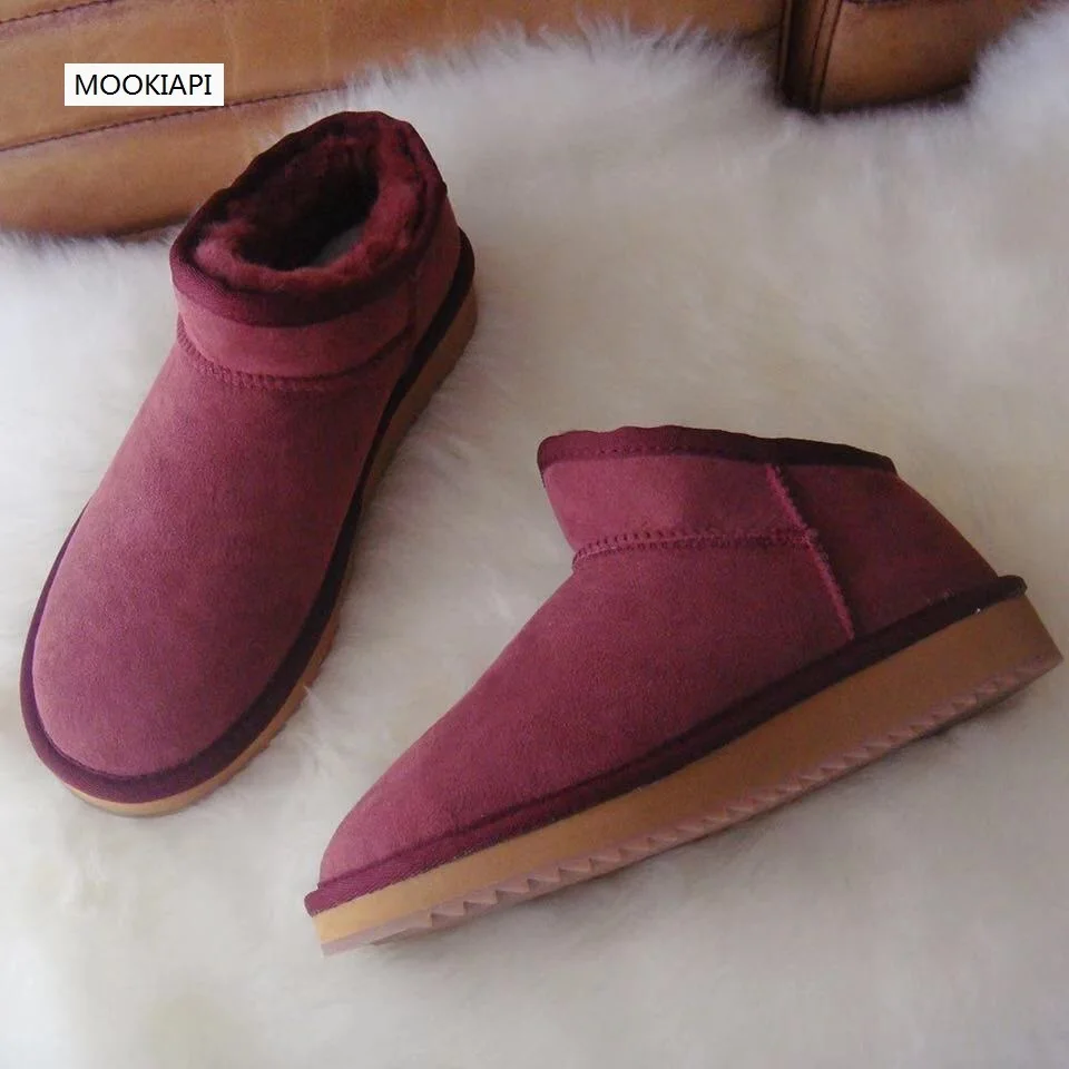 The latest high-quality women's shoes in Europe 2019 real sheepskin 100% natural wool free delivery short boots | Обувь