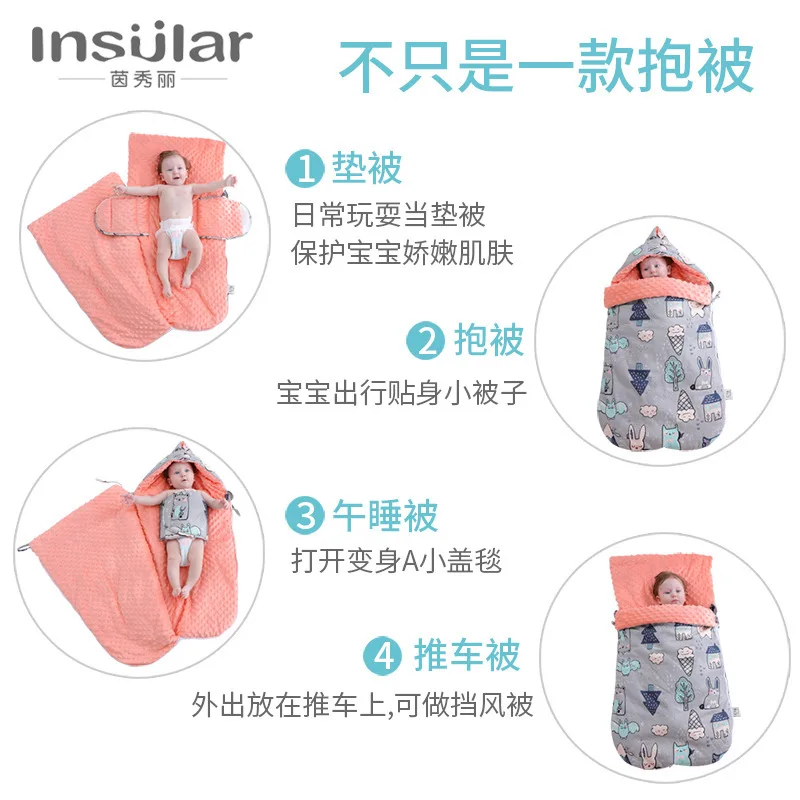 baby sleeping bag cartoon animal cotton stroller wheelchair envelopes for newborn |