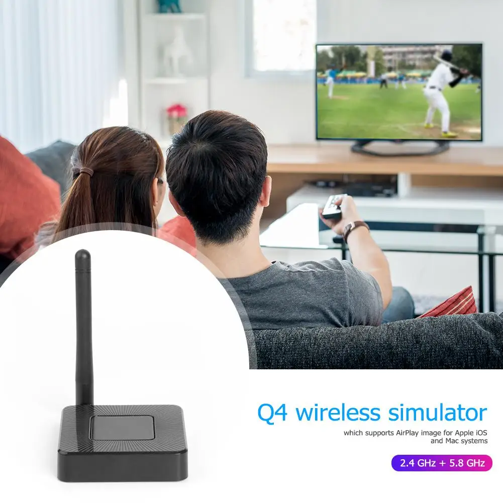 FOR Q4 TV stick 2.4G 5G Car Auto Home Wireless AV RCA Media Streamer Mirroring Screen AirPlay Miracast Android tv anycast | Электроника