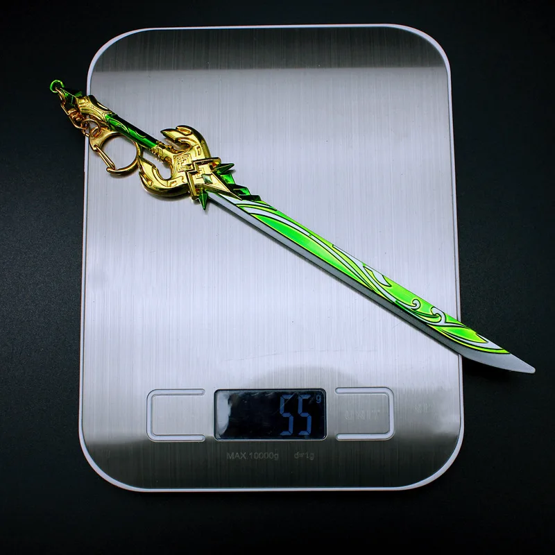 

Alloy Shuo Jie Shen Game Diamond Edition Rock Jade Green Alloy Office Decoration Keychain Pendant Birthday Gift Weapon Model