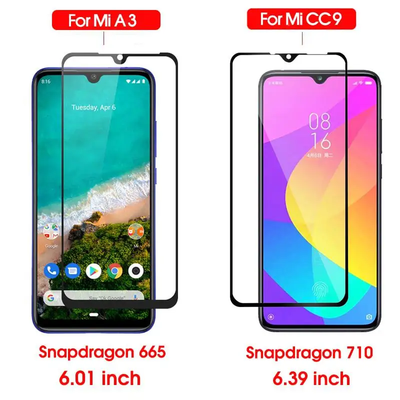 Baixin закаленное стекло для Xio mi A2 A3 Lite CC9E CC9 защитное посылка|Защитные стёкла и
