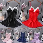 Кружевное платье с глубоким v-образным вырезом, женская классическая ночная рубашка, одежда для сна, ночная рубашка без рукавов, ночная одежда, удобная одежда для сна