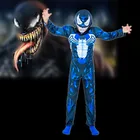 Детский костюм Мстителей Веном, Человек-паук, костюм для косплея для мальчиков и девочек, костюмы на Хэллоуин, трико, комбинезон