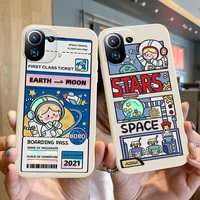 earth to moon ticket planet exploration phone case for xiaomi 10s 11 pro ultra 10 lite 9se cc9 6x 8a poco x3 nfc pro f3 cover