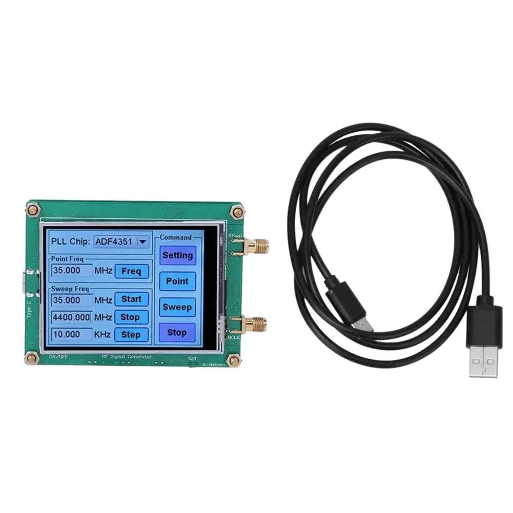 

Full touch screen RF signal source 35-4400m ADF4350 ADF4351 point frequency sweep frequency PC terminal controllable