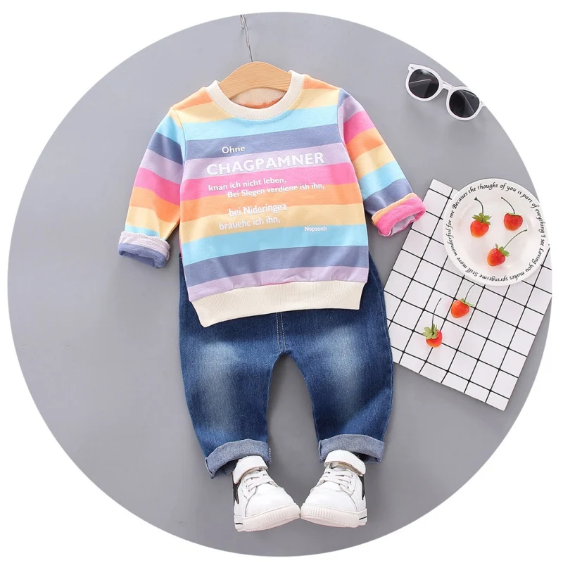 Милый осенний свитер для маленьких мальчиков и девочек с длинными рукавами в