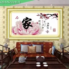 QIANZEHUI, рукоделие, сделай сам, семейная гармония, вышивка крестиком, наборы для вышивки, пион, вышивка крестиком, декор для гостиной