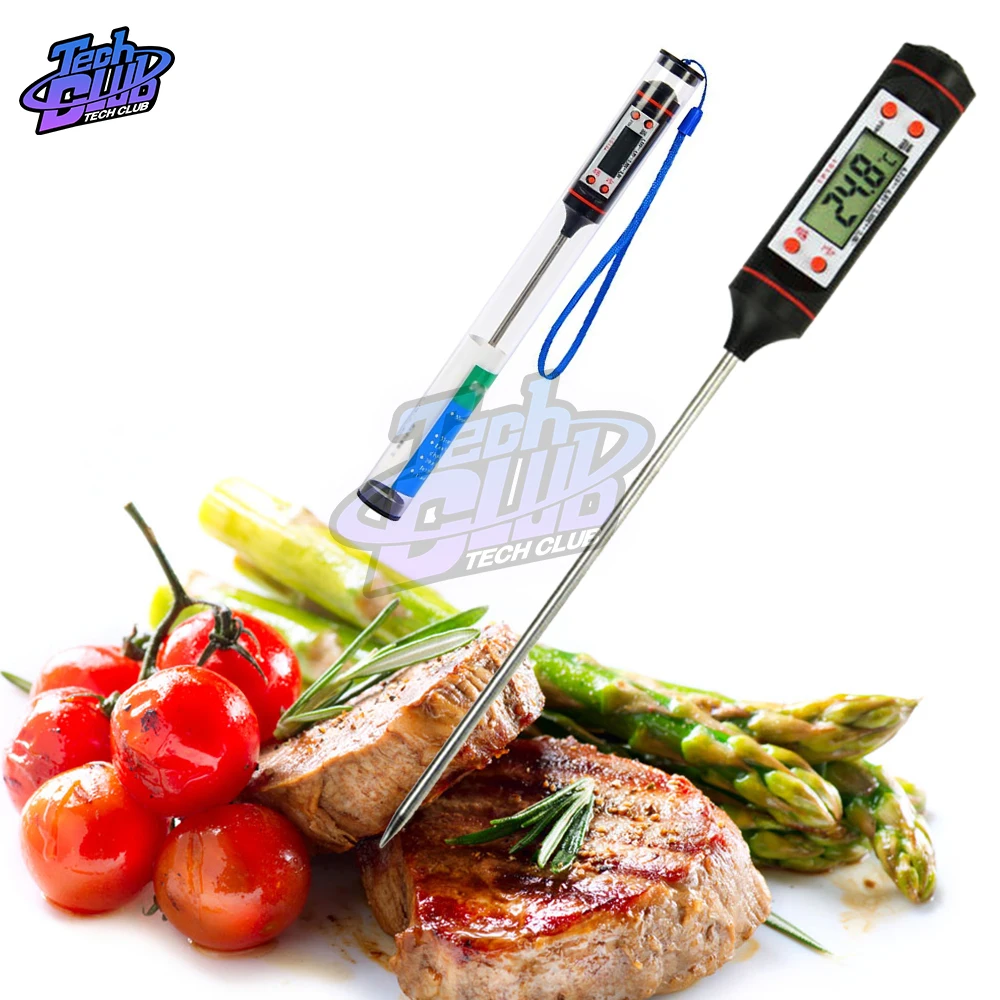 Электронный цифровой термометр кухонная метеостанция с датчиком температуры