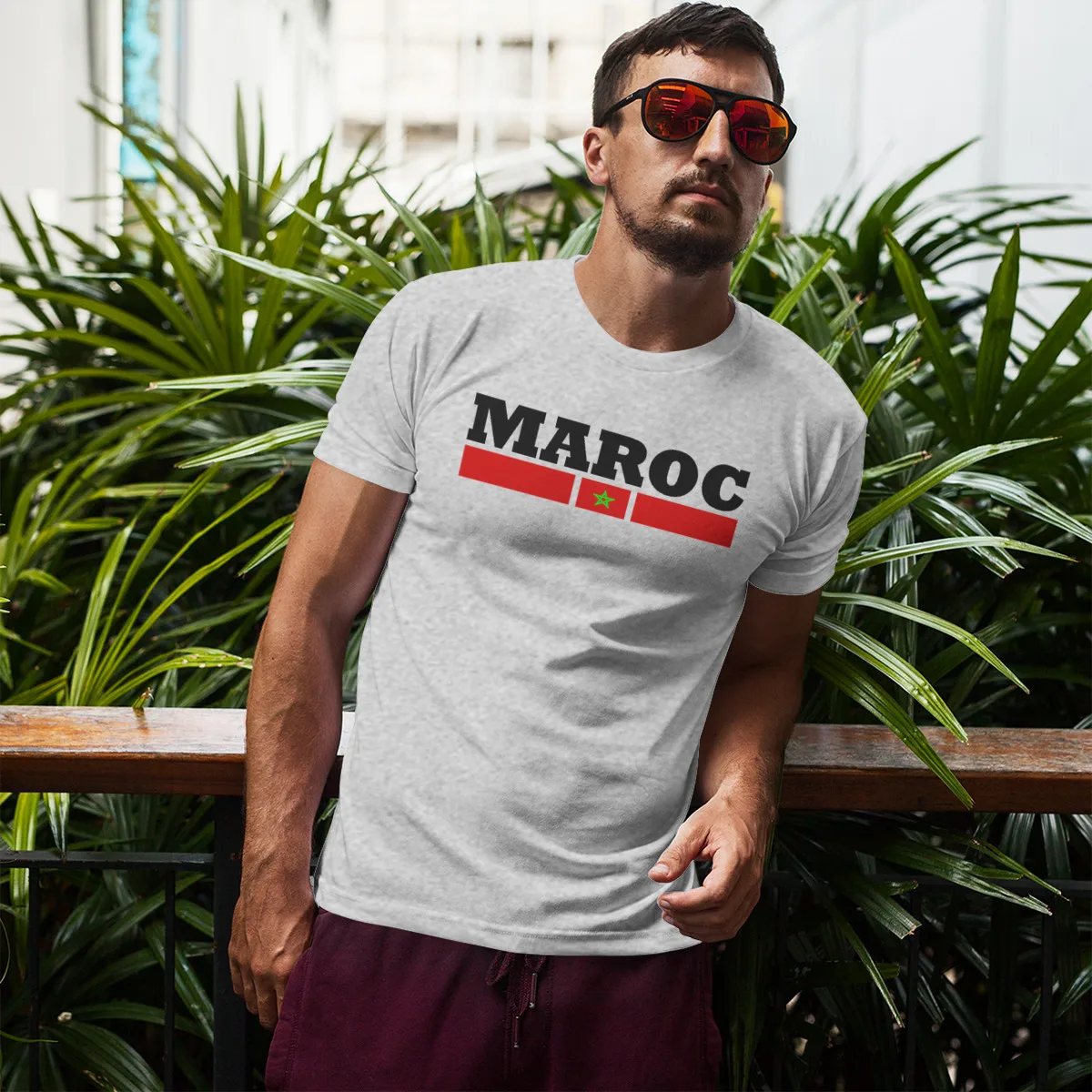 

Maroc Morocco Men's short-sleeved t-shirt Novelty Graphic R344 Top tee USA Size