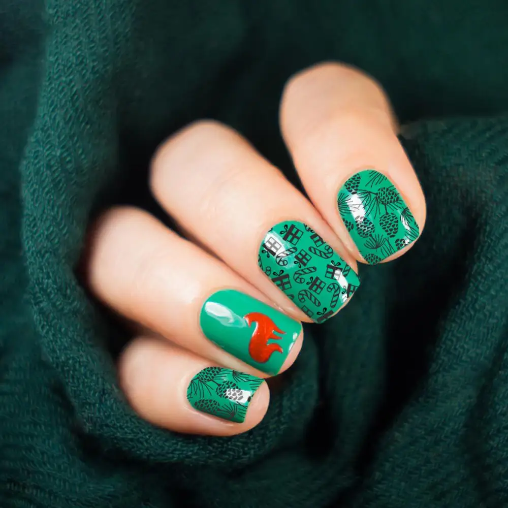 BEAUTYBIGBANG 6*12 см Рождественский шаблон штамповки ногтей Fstaival лак для изображение