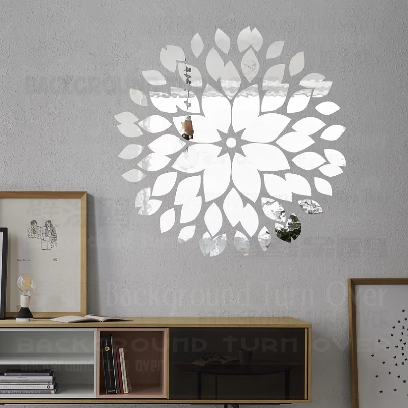 Зеркальные настенные наклейки для украшения комнаты стикер Декор дома