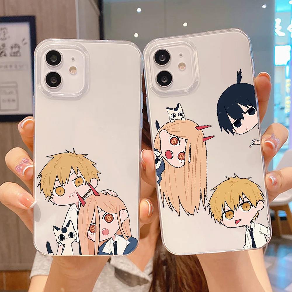 Чехол для телефона Anime Chainsaw Man для Samsung Galaxy Note 4 8 9 10 20 S8 S9 S10 S10E S20 Plus UITRA Ultra прозрачный 3D-клипса.