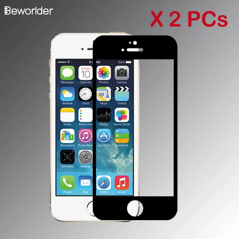 2 шт. закаленное стекло для Apple IPhone 5 пленка крышка дисплея Iphone 5S SE протектор экрана