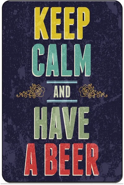 

*warning Keep Calm & Have a Beer * Made in Usa! Metal Sign Man Cave Bar