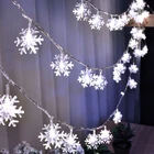 СВЕТОДИОДНАЯ Гирлянда-Снежинка, 3610 м, с разъемомбатарейным питанием