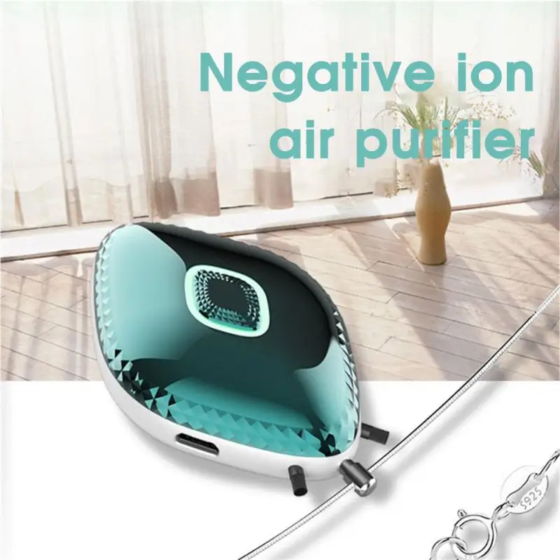 

New Air Purifier USB Portable Wearable Necklace Negative Ionizer Anion Air Cleaner Personal Wearable Necklace Car Electrical