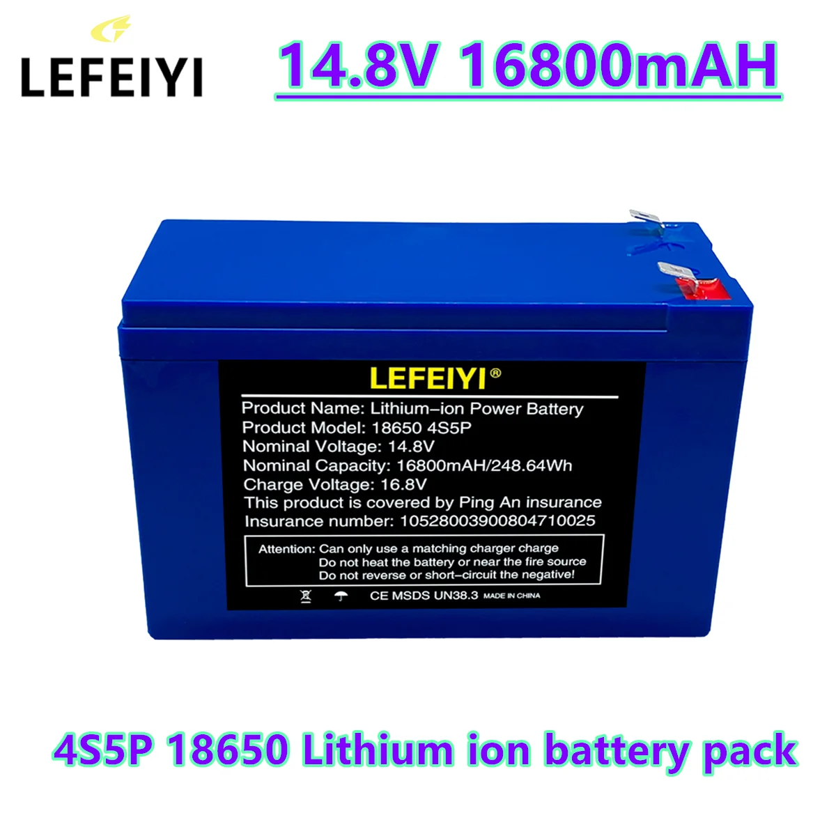 Newest 20000mAh Battery, 16.8Ah 4S5P ,Suitable for 14.8V 16.8V Equipment,High-power Lithium-ion Inverter, Tourist Car Solar