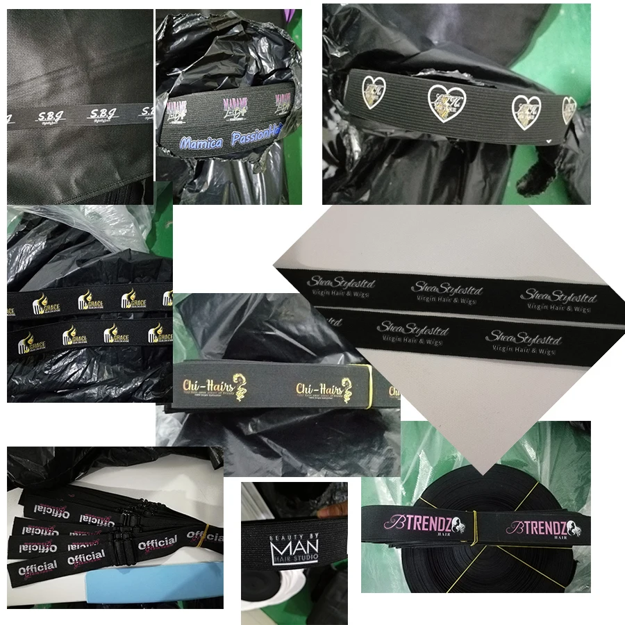 

Alileader Custom Logo Wig Elastic Band Black Color For Making Wig And Lace Frontal Closure Long Heavy elastic band wig baby hair