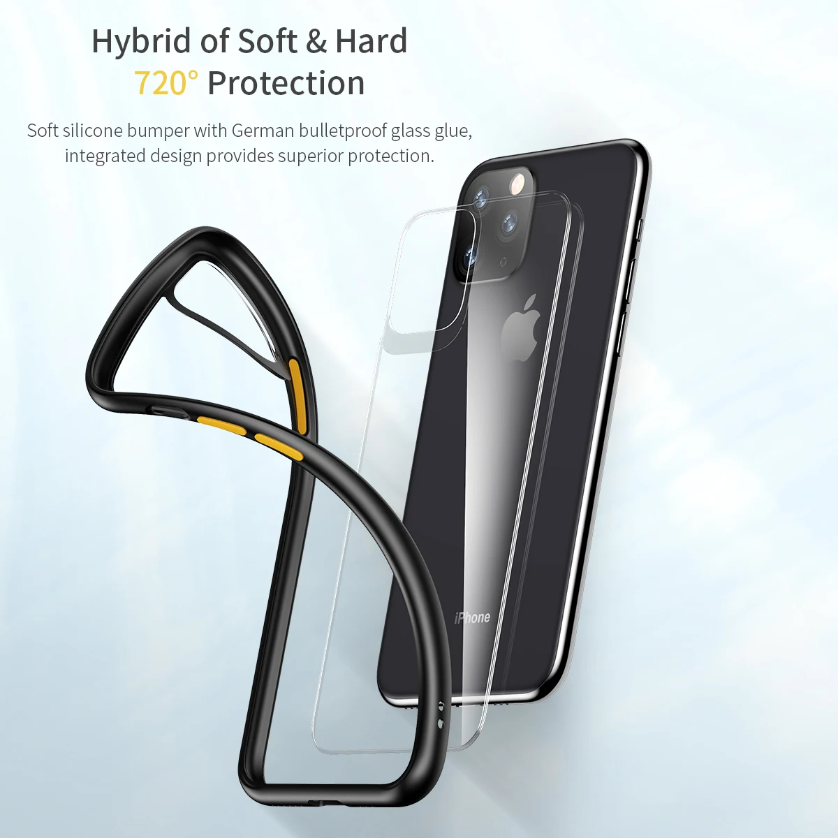 ROCK для iphone 11 iphone 11 pro max чехол с кристаллами, прозрачная, для телефона защита soфт+ Твердый Чехол-гибрид для iphone 11 pro крышка