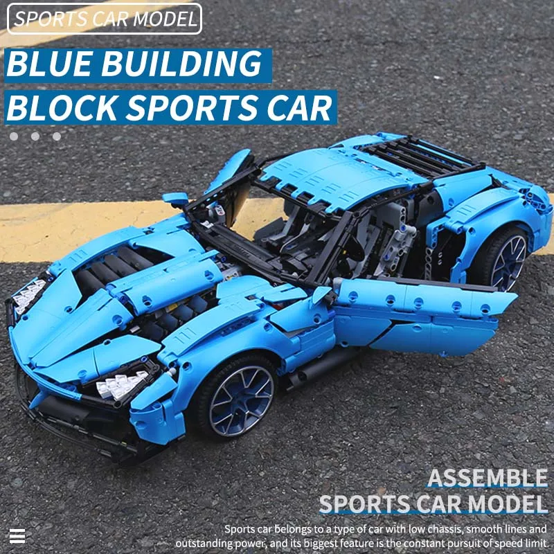 

2700pcs Creative MOC High-Tech Chevrolets Corvettes Grand Sport Il Toro Azzurro Fit 31189 Model Building Blocks Bricks Toys Gift