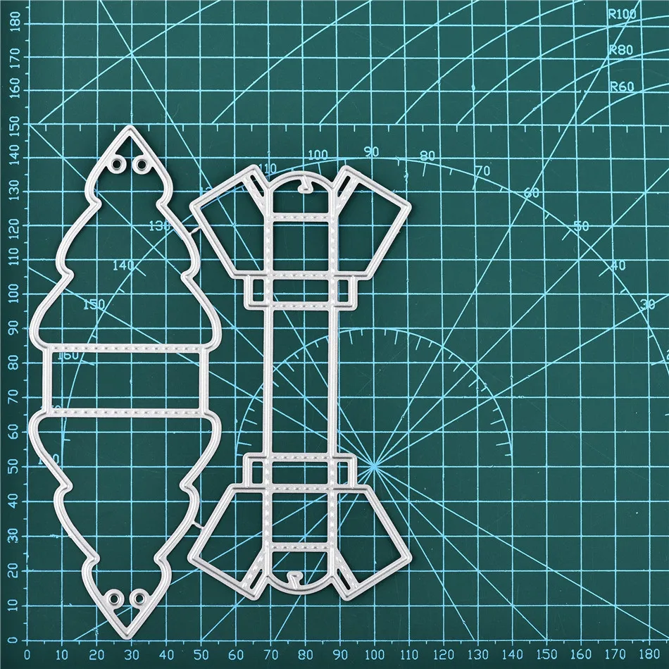 GJCrafts шаблоны для коробок металлические режущие штампы Новинка для трафарет для скрапбукинга альбом бумага декоративная открытка Рождественская коробка трафарет ремесло штампы