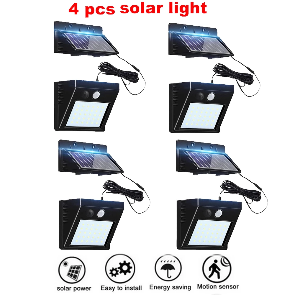 

30 LED Solar Light PIR Motion Sensor Wall Lamp Energy-saving Lights Waterproof Outdoor Garden Floodlights Spotlightsoptional sep