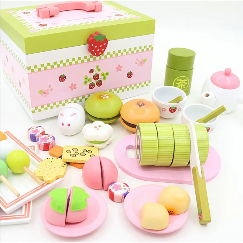 Новые детские игрушки клубника имитация послеобеденный чай набор детская еда