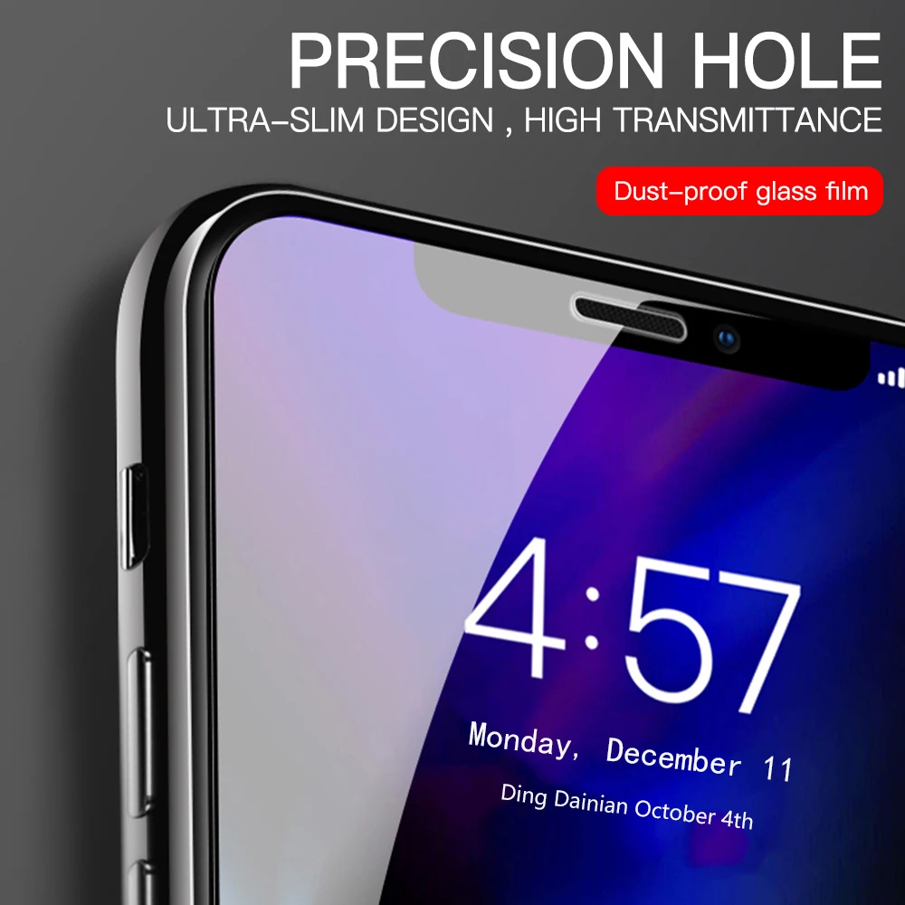 2 шт. защитное стекло с полным покрытием 20D для iPhone X XS Max XR закаленное 7 8 6 6S Plus