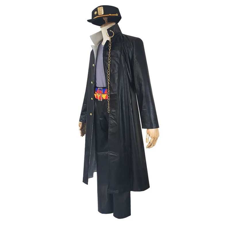 Японские Аниме джоджи Необычные Приключения Kujo Jotaro косплей костюм наряд мужчины