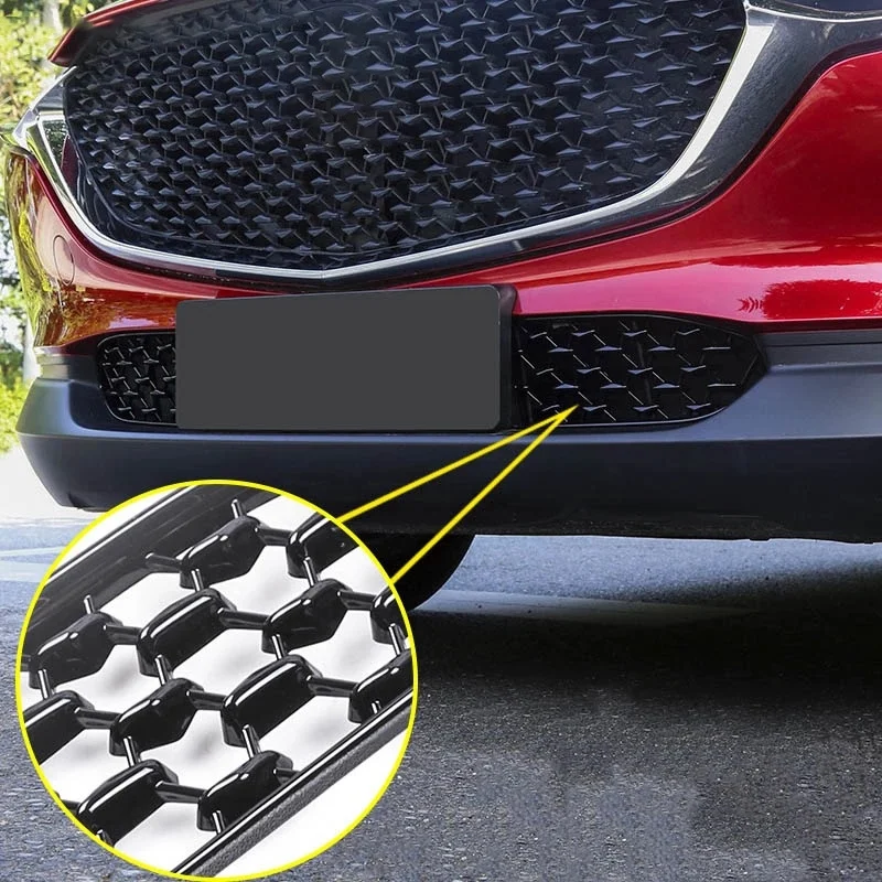 

Car Front Lower Grille Bumper Grille Cover Decoration for Mazda CX30 CX-30 2020-2021