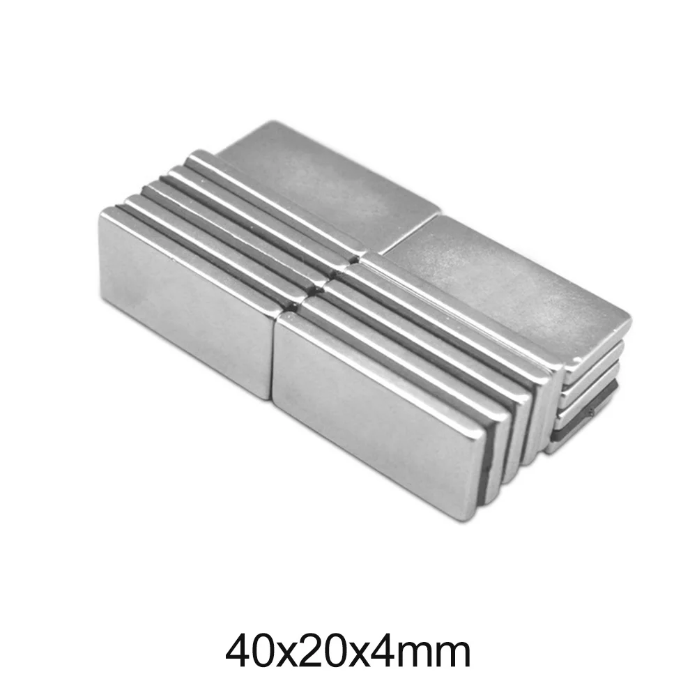 2 ~ 20 шт 40x20x4 мм блок мощные магниты толщина 4 неодимовый магнит Сильные Постоянные