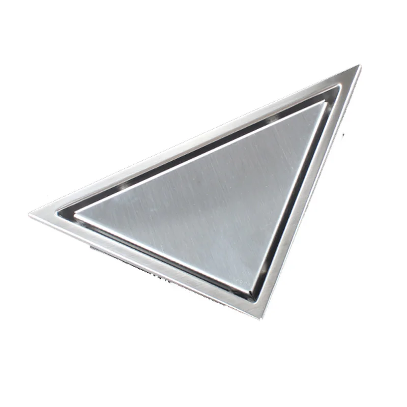 

304 stainless steel hidden triangle type floor drain bathroom tile shower Invisible hair drain cleaning strainer MJ707