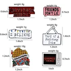 Эмалированные булавки в виде сериала очень странные дела, брошь одиннадцать друзей, не лгает, значок на джинсовую рубашку, булавка на лацкан, Готическая бижутерия, подарок для фанатов