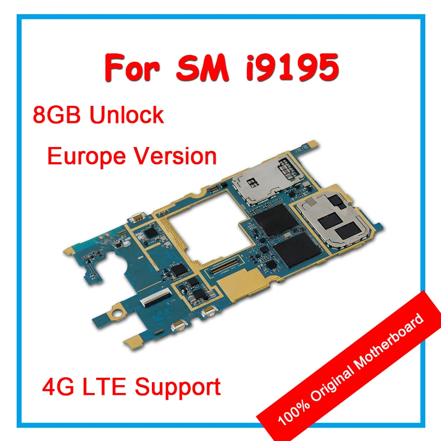 Оригинальная материнская плата для Samsung Galaxy S4 Mini I9195 логическая с чипами 100%
