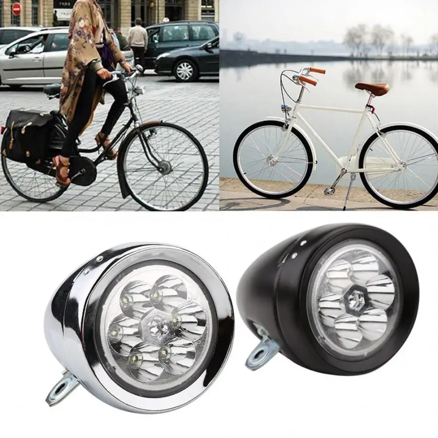 Винтажный велосипедный передний фсветильник рь 6 светодиодов фара с