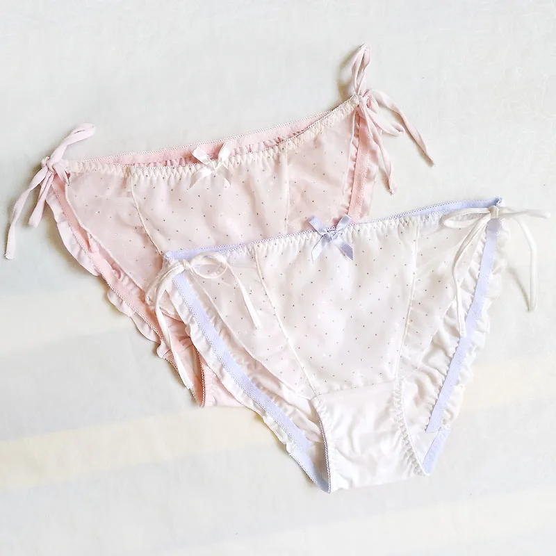 Sissy прозрачные трусики сексуальное нижнее белье регулируемое в горошек CD мужское