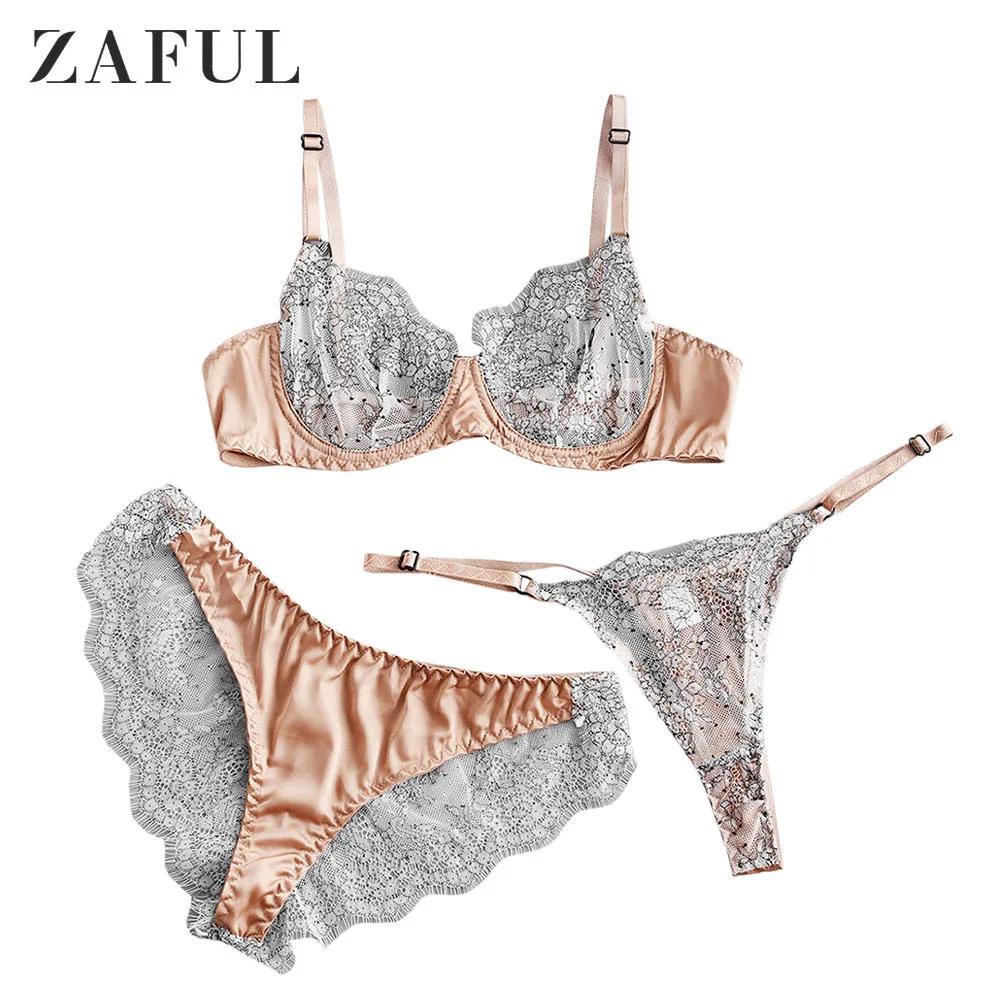 Женский кружевной комплект нижнего белья на косточках с регулируемыми