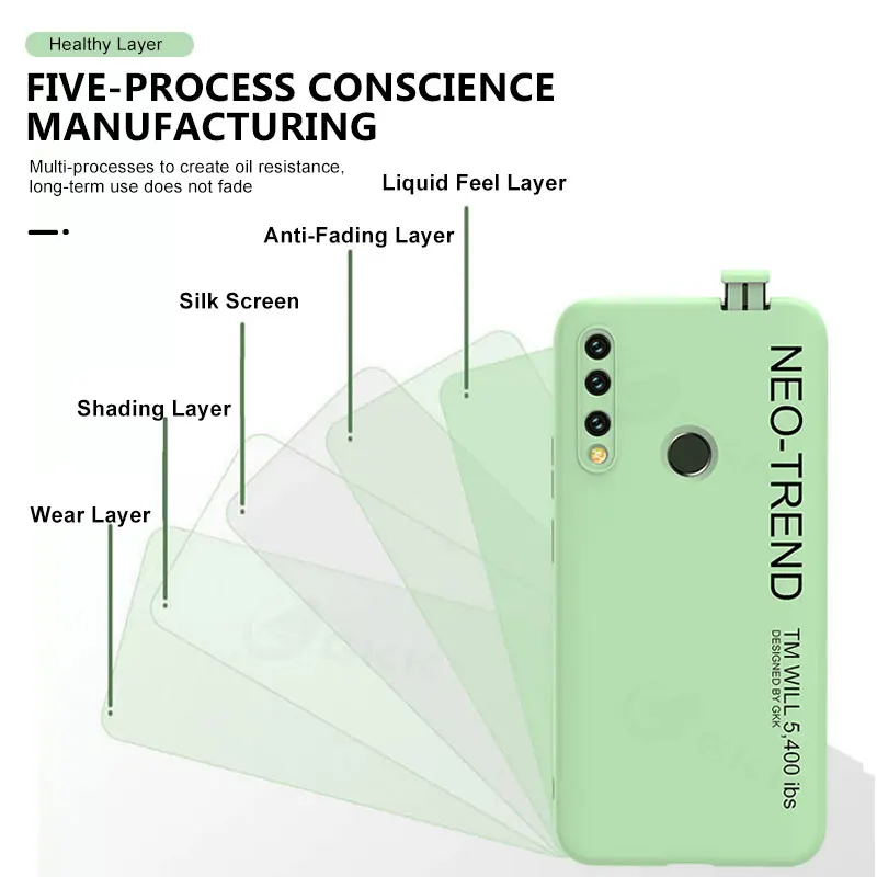 Чехол GKK для Huawei P Smart Z Y9 Prime 2019 роскошный мягкий силиконовый чехол с подъемной