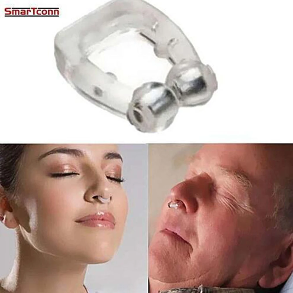 Nose Clip Silicone Magnetic Anti Snore Stop Snoring Sleep Tray Sleeping Aid Apnea Guard Night Device With Case 2019 new | Красота и