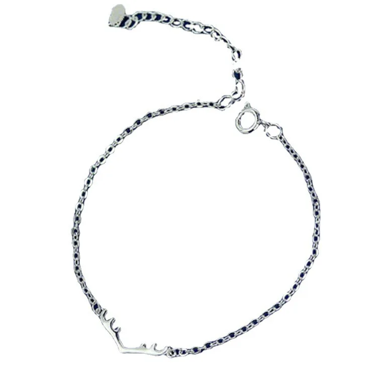 

Fashion Bracelets For Women 2021 Luxury Love Bracelet Friendship Bracelets Silver Plated Korean Simple Elk Horn Jewelry