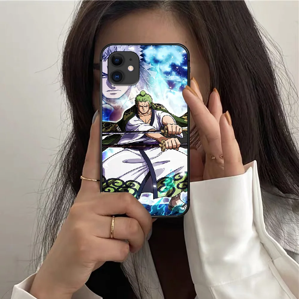 

Roronoa Zoro one pieces Phone Case For Iphone 12 Mini 11 PRO X XR XS MAX 6 6s 7 8 Plus 4 5 5s SE 2020 black Back Trend Shell